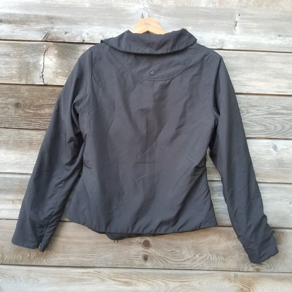 Prana Women's Asymmetrical Black Zip Jacket, Small - Picture 2 of 9